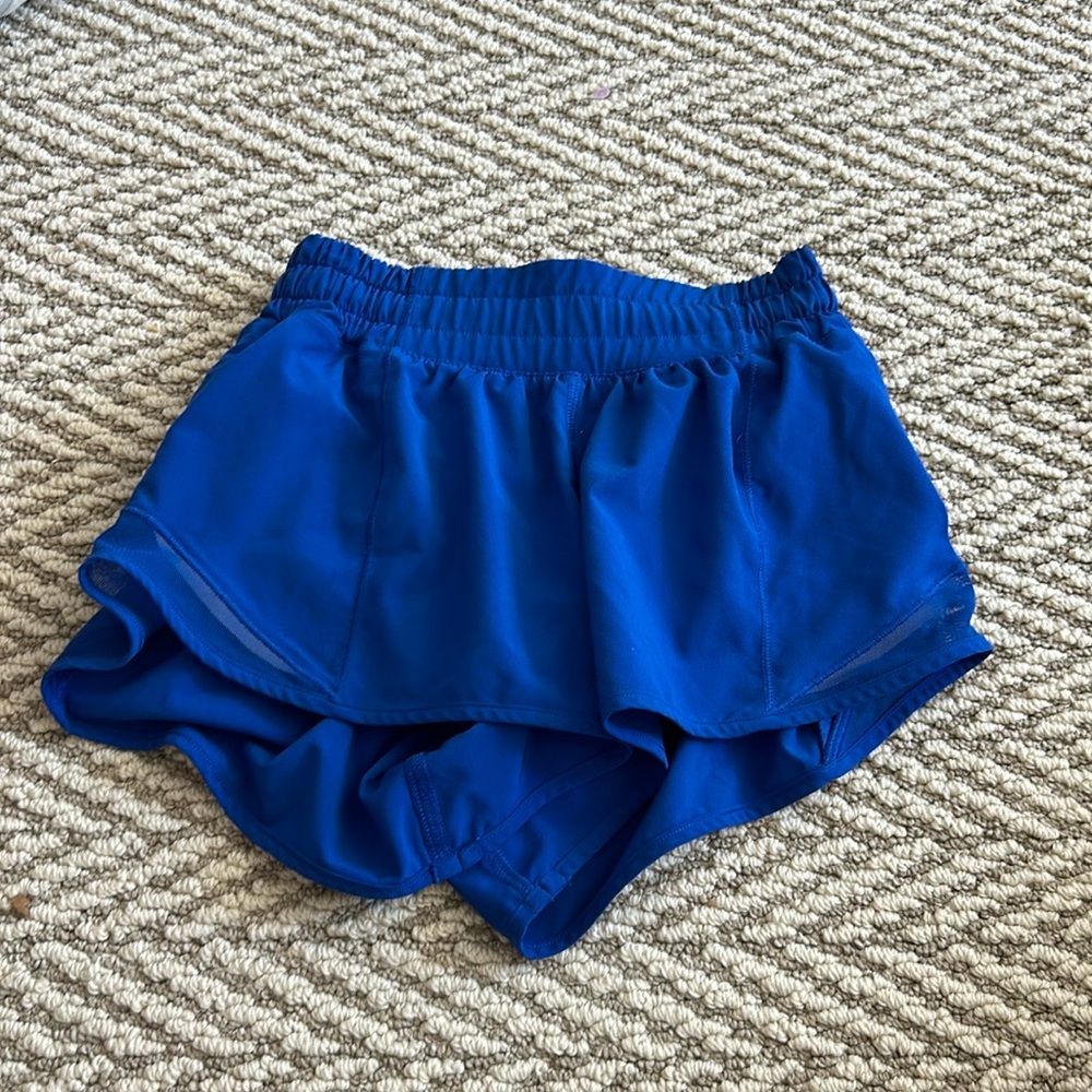 Lululemon shorts size 0 length 2 inch royal blue
